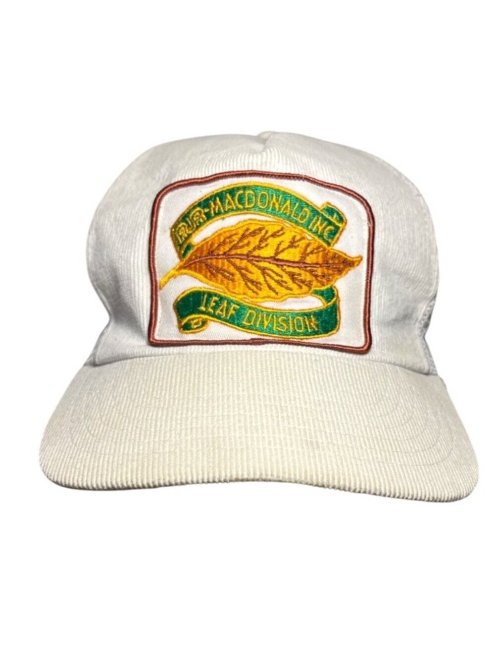 Tobacco Leaf Hat RJR MacDonald Inc Leaf Embroidered Logo Snapback Mesh